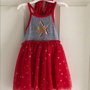Cat&Jack Matching patriotic lil sis (12M) dress